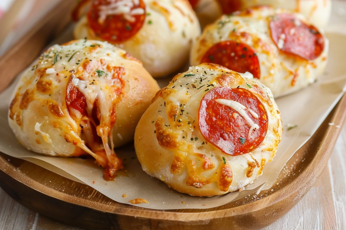 Cheesy pepperoni Pizza Bombs