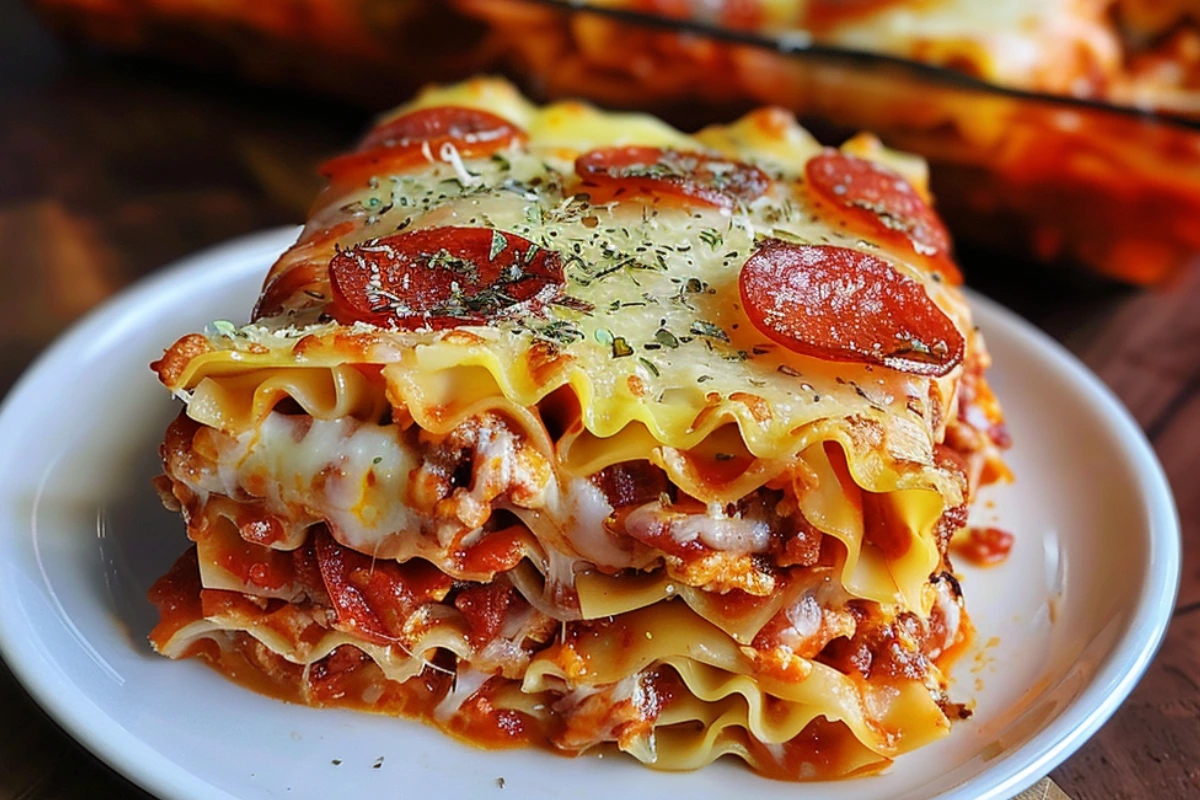 Pepperoni Pizza Lasagna Roll Ups