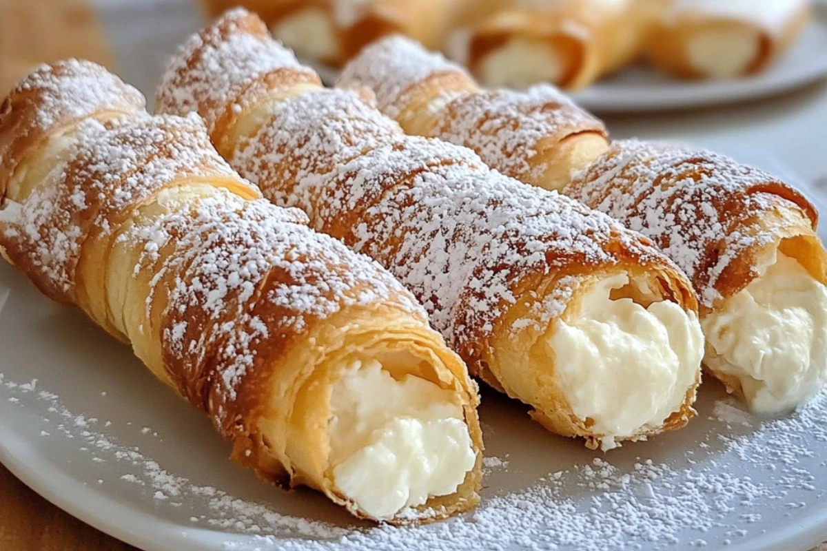 Italian Cream Stuffed Cannoncini