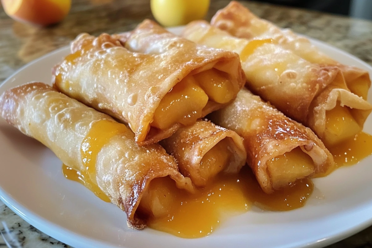 Peach Cobbler Eggrolls