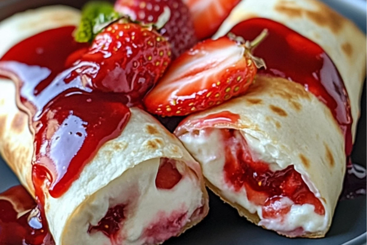 Strawberry Cheesecake Chimichangas
