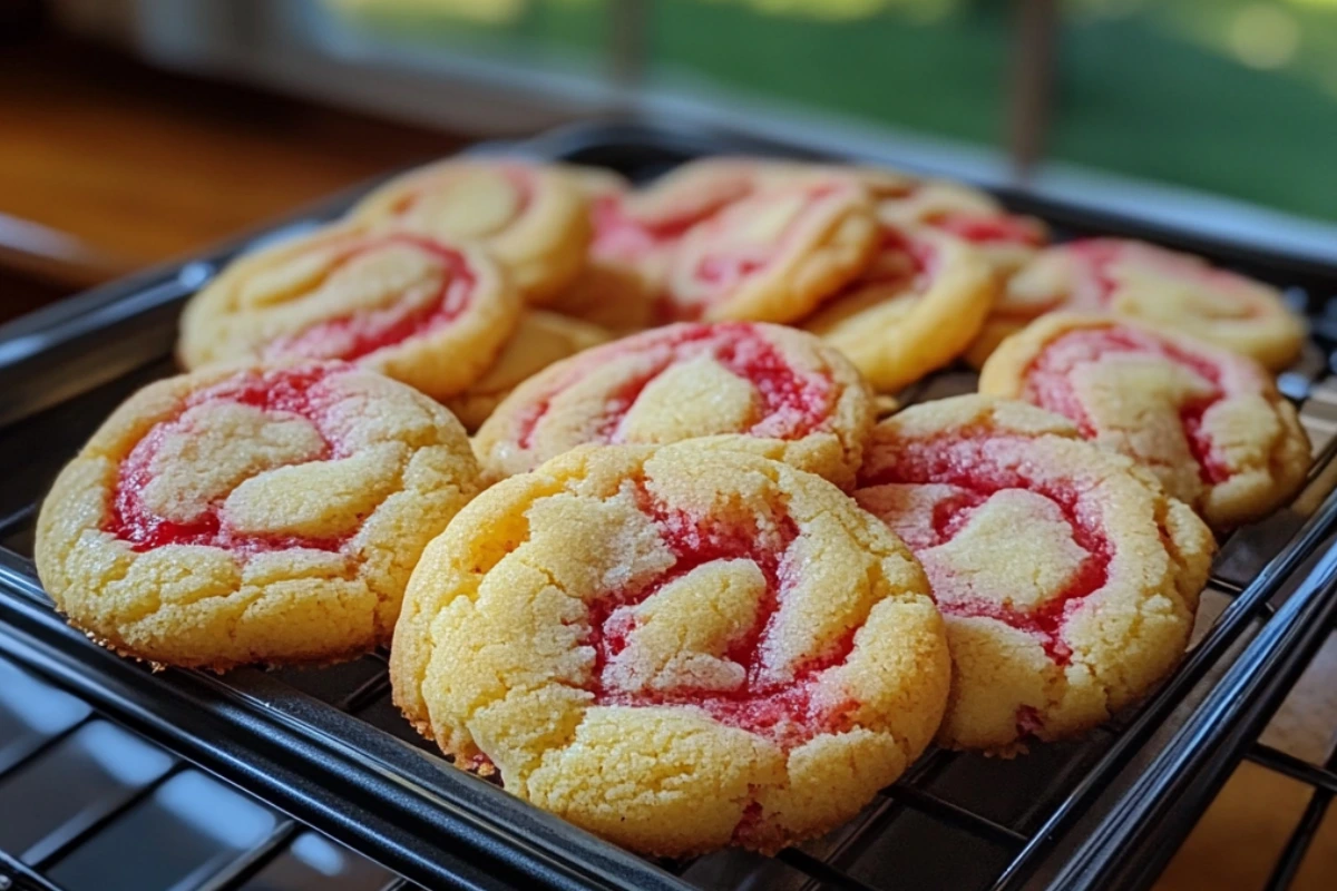 Strawberry Lemon Poundcake Cookies