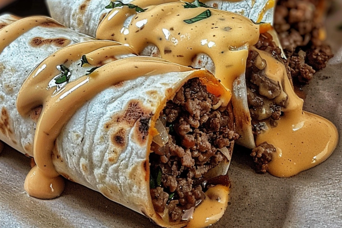 Cheesy Ground Beef Delight Wrap