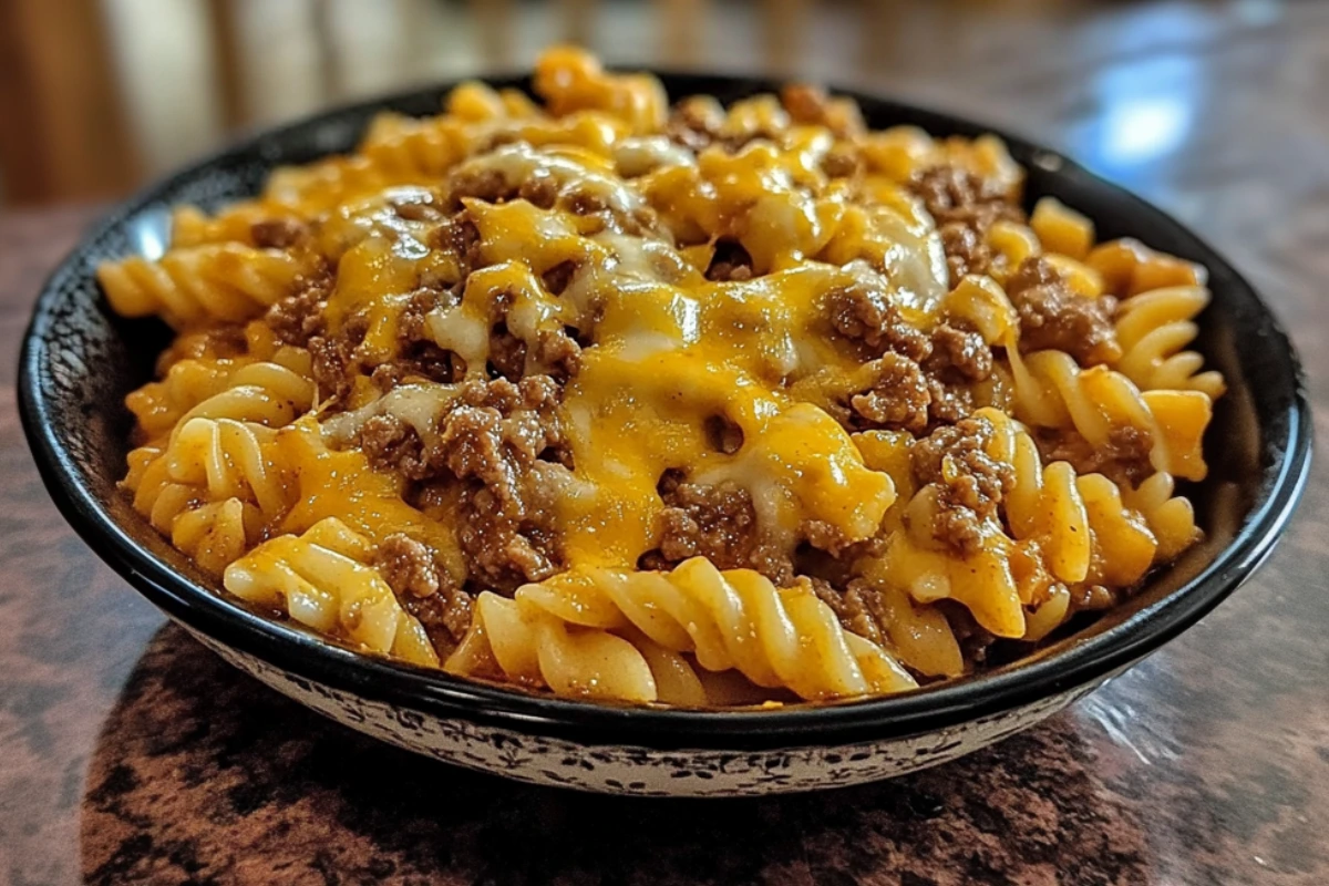 Cheesy Sloppy Cheeseburger Pasta