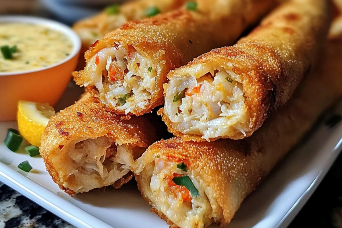 Crispy Crab Cake Egg Rolls