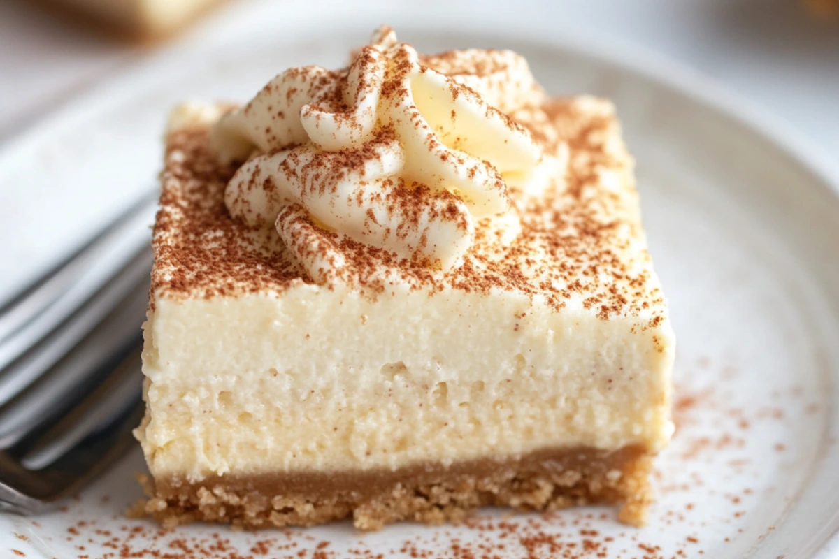 Eggnog Cheesecake Bars