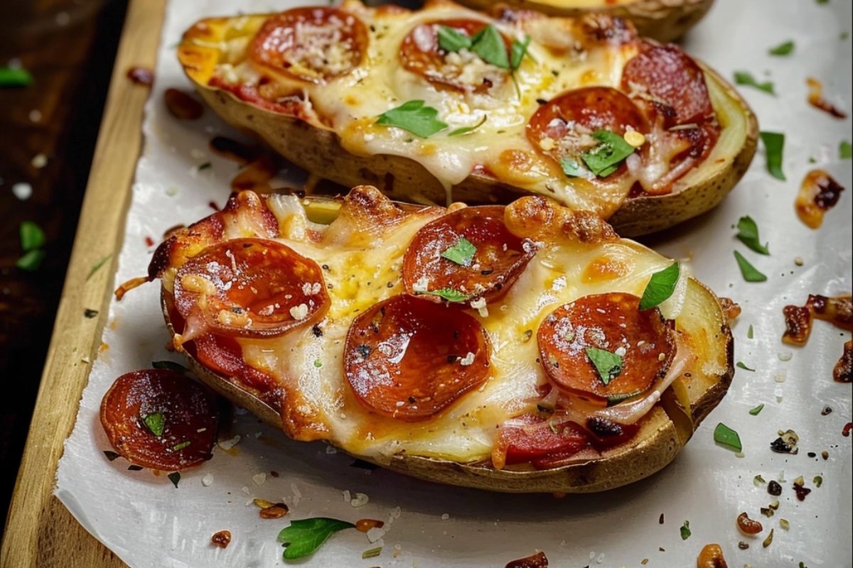 Pizza Stuffed Potato Skins