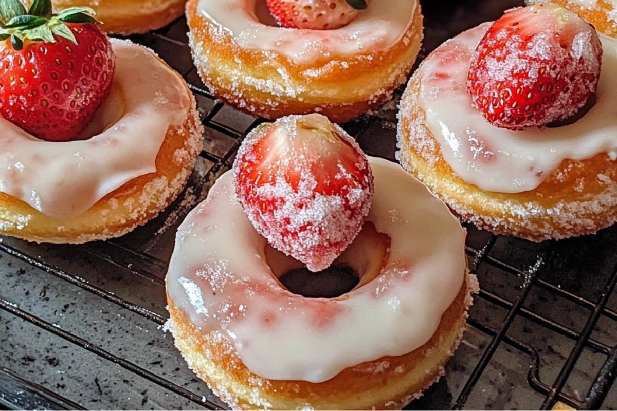 Strawberry Vanilla Cronuts