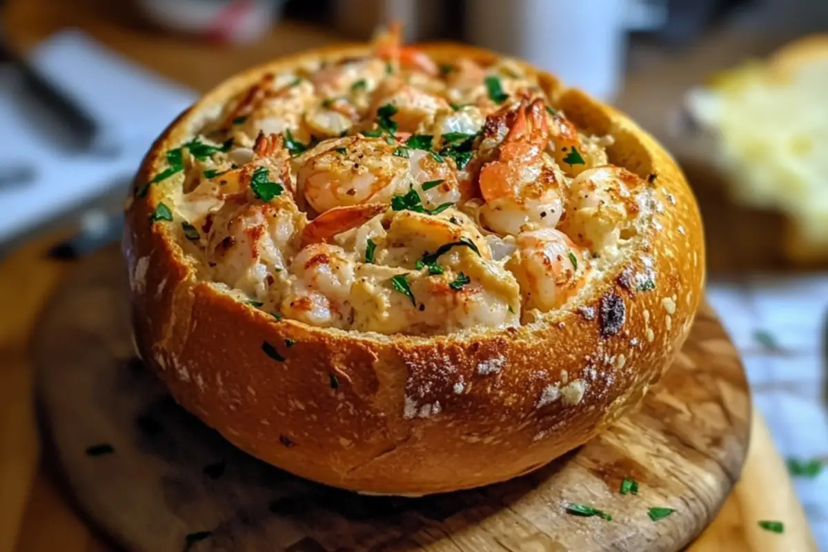 Stuffed Seafood Bread Bowl