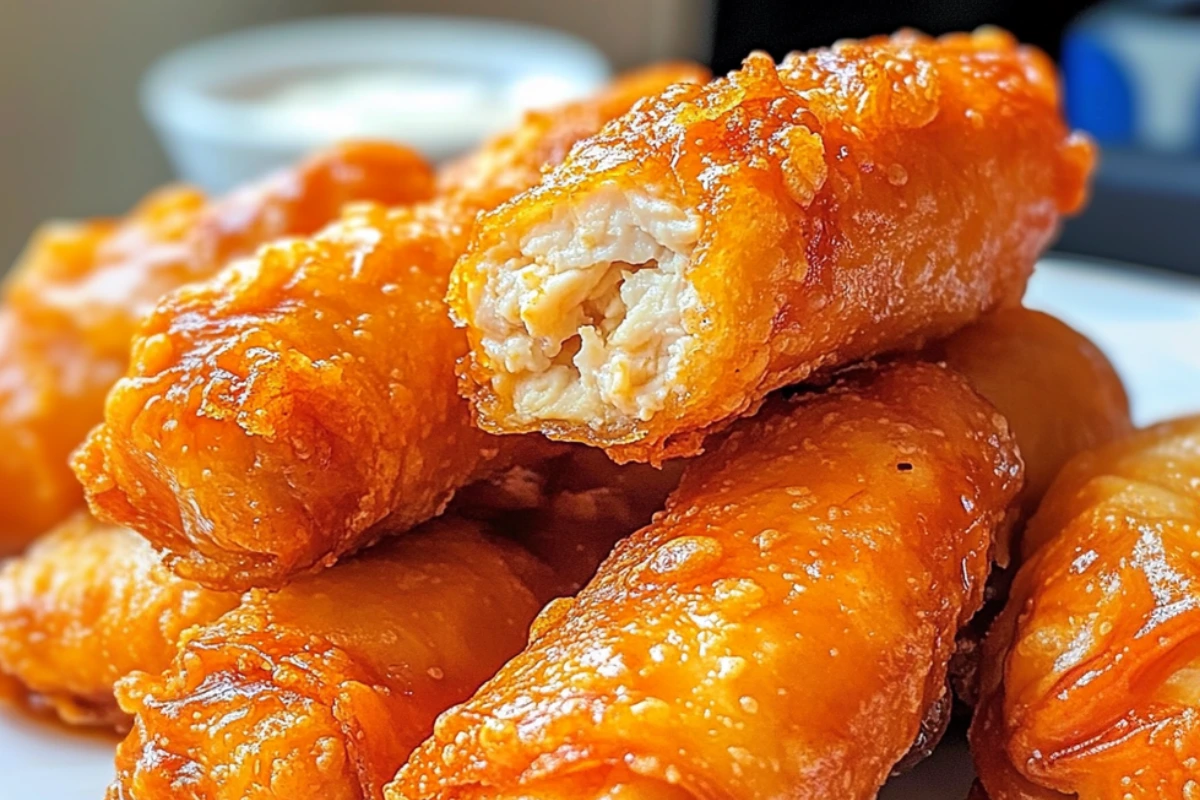 Air Fryer Buffalo Chicken Egg Rolls