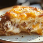Biscuits & Gravy Hashbrown Casserole
