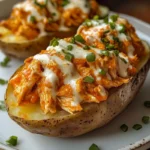 Buffalo Chicken Baked Potatoes