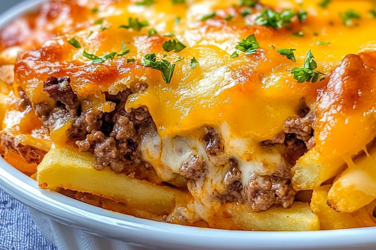 Cheeseburger French Fry Casserole