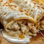 Cheesy Chicken Alfredo Wraps