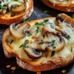 Cheesy Mushroom and Garlic Toasts