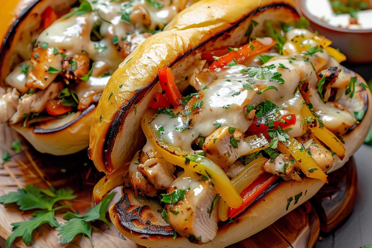 Chicken Cheese Steak Sandwiches