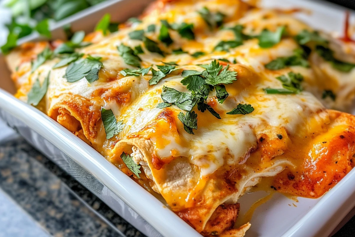 Cottage Cheese Chicken Enchiladas