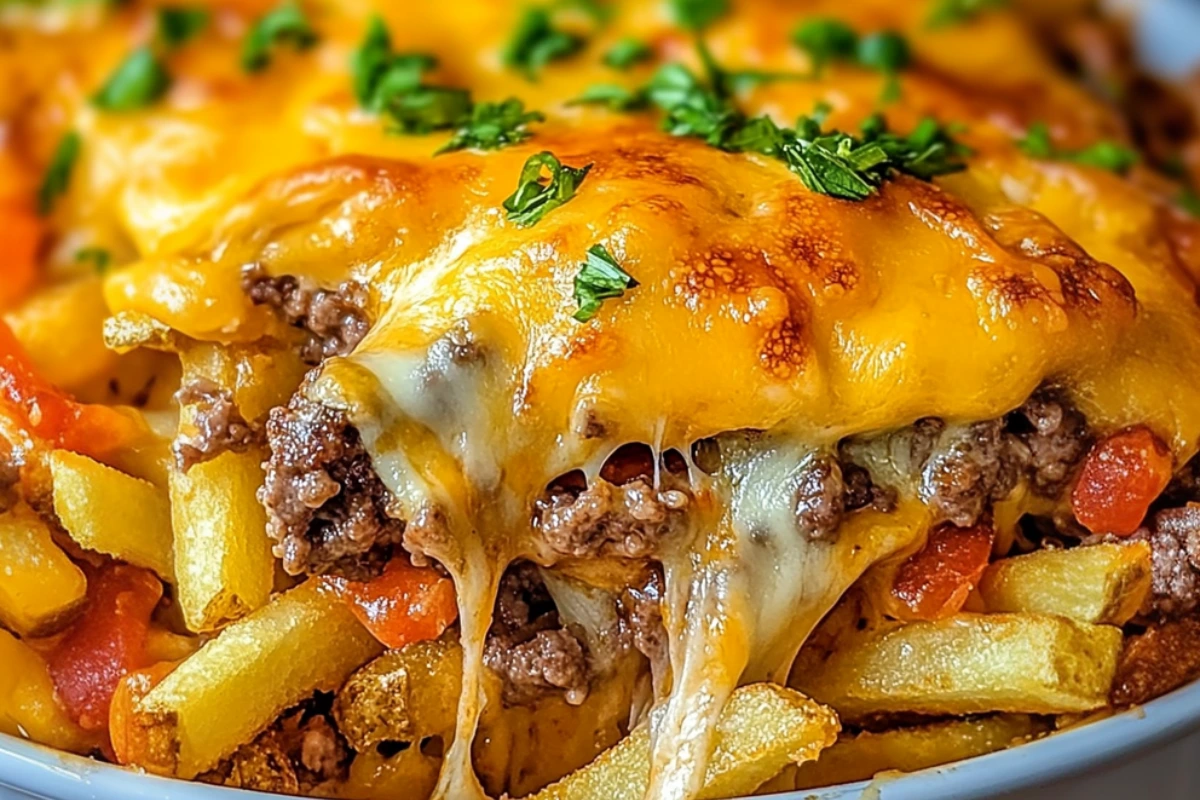 Cheeseburger French Fry Casserole