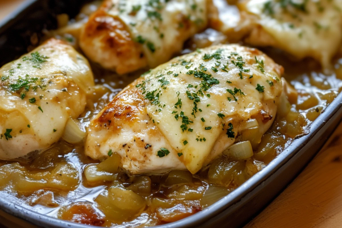 French Onion Chicken Bake