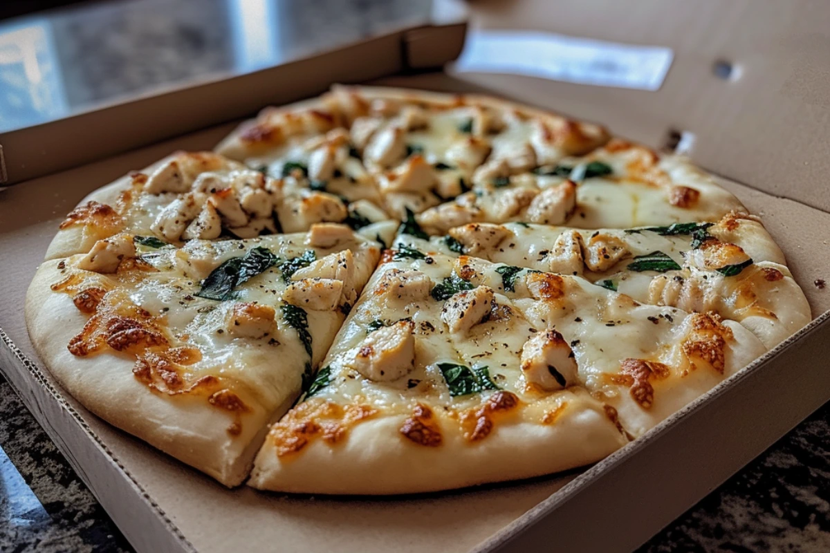Garlic White Chicken Pizza