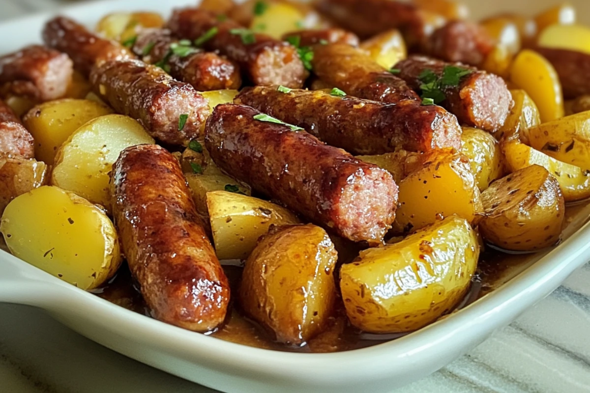 Glazed Sausage and Potatoes