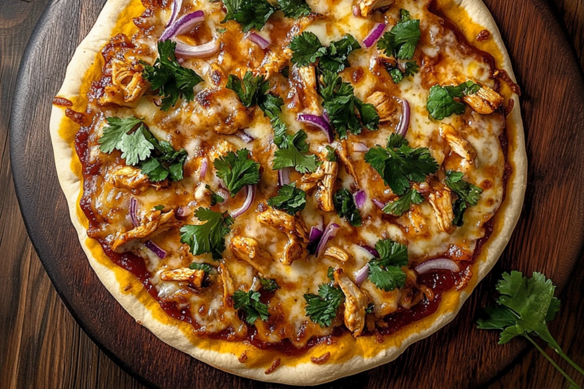 Cheesy BBQ Chicken Pizza