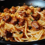 Honey Garlic Sausage Pasta Skillet