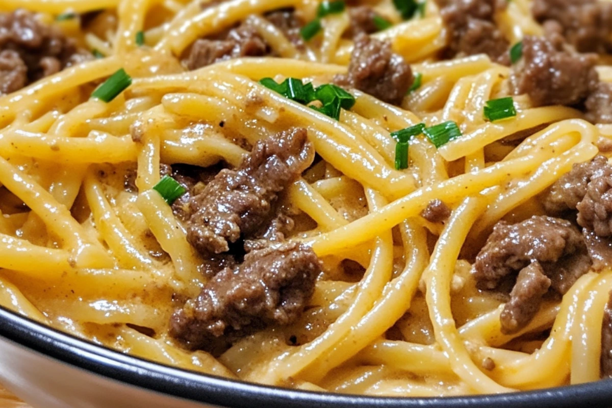 One-Pot Creamy Beef and Garlic Butter Pasta