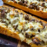 Philly Cheesesteak Cheesy Bread