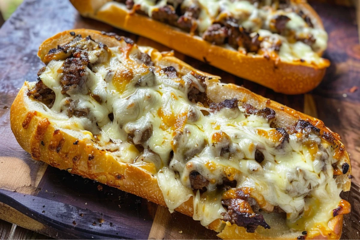 Philly Cheesesteak Cheesy Bread
