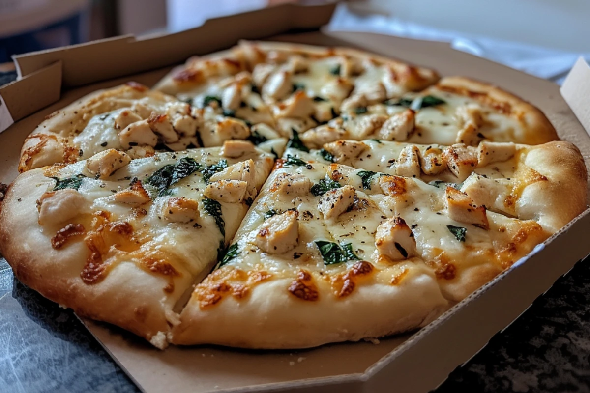 Garlic White Chicken Pizza