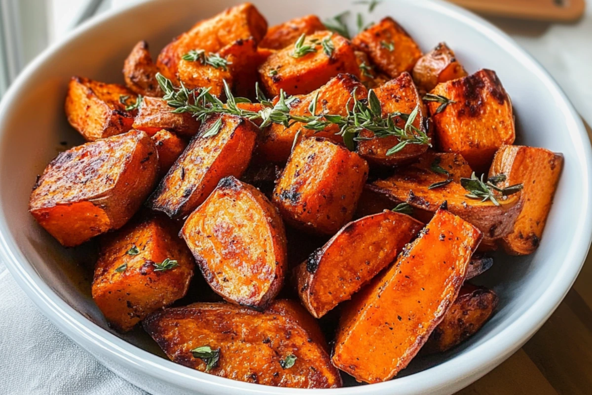 Roasted Sweet Potatoes and Carrots