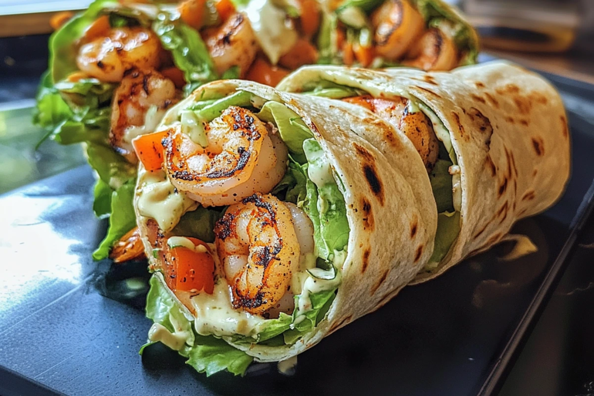Shrimp Caesar Wraps