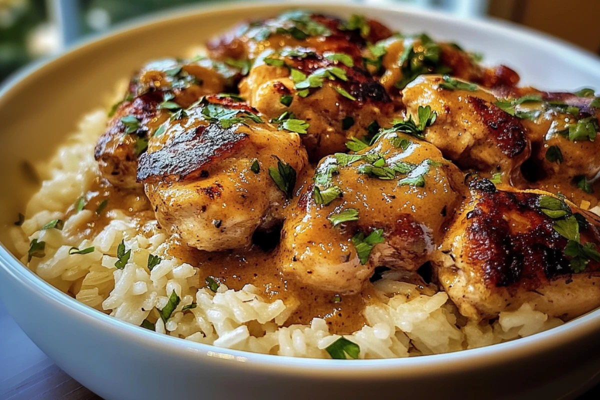 Smothered Chicken and Rice
