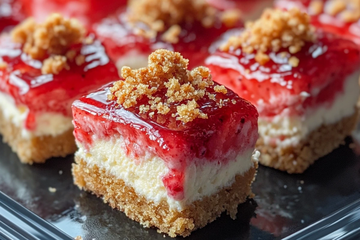 Strawberry Crunch Cheesecake Bites