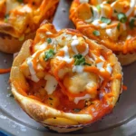 buffalo chicken pizza cups