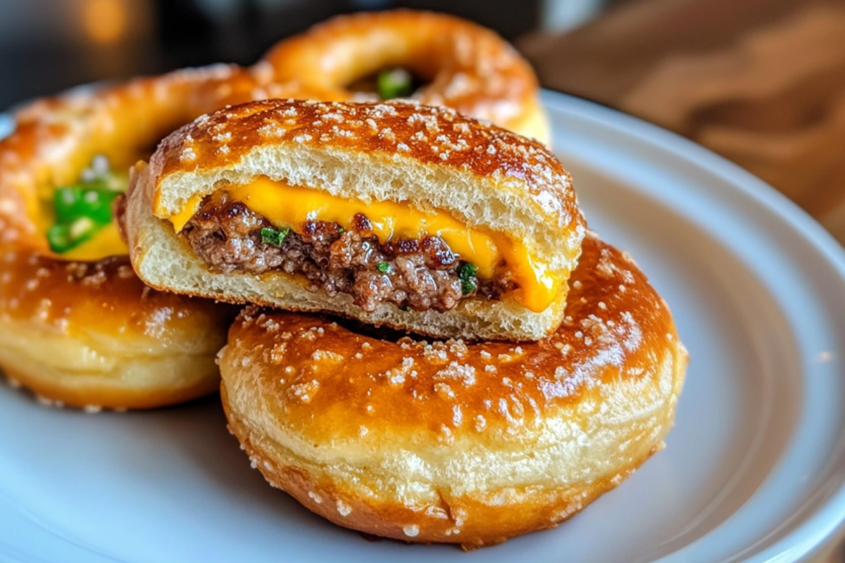 Cheeseburger Pretzel Bombs