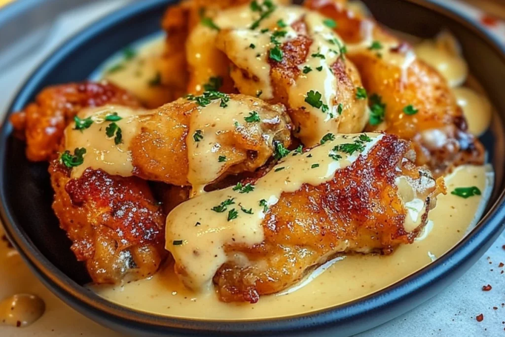 Creamy Alfredo Chicken Wings