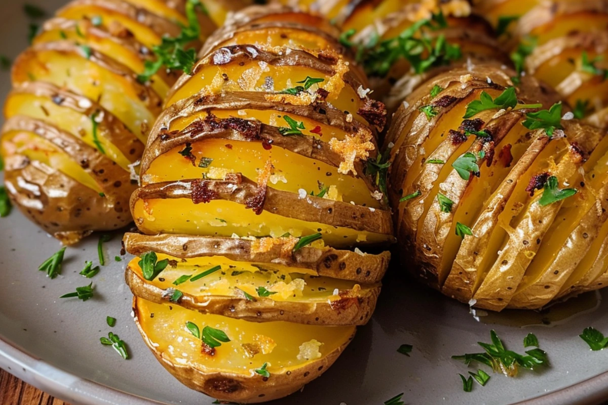 Crispy Roasted Hasselback Potatoes