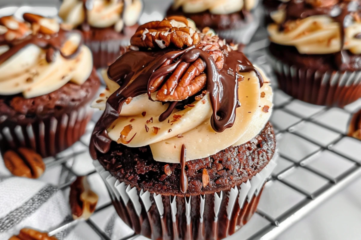 EASY TURTLE CHOCOLATE CUPCAKES
