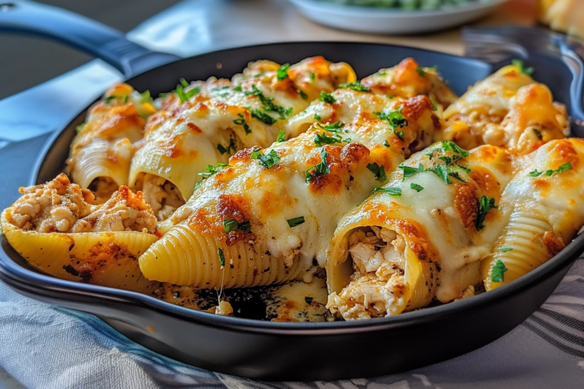 Easy Creamy Cajun Chicken Stuffed Shells
