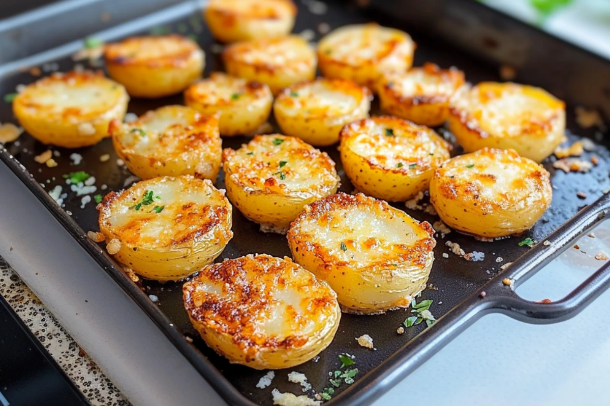 Homemade Mini Baked Parmesan Potato Rounds