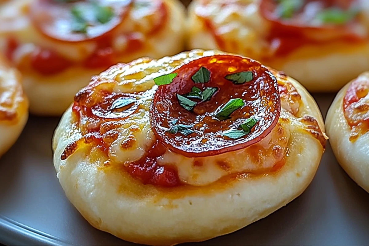 Homemade Pepperoni Pizza Minis