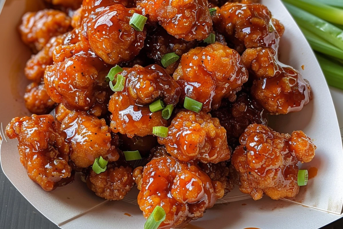 Honey bbq popcorn chicken