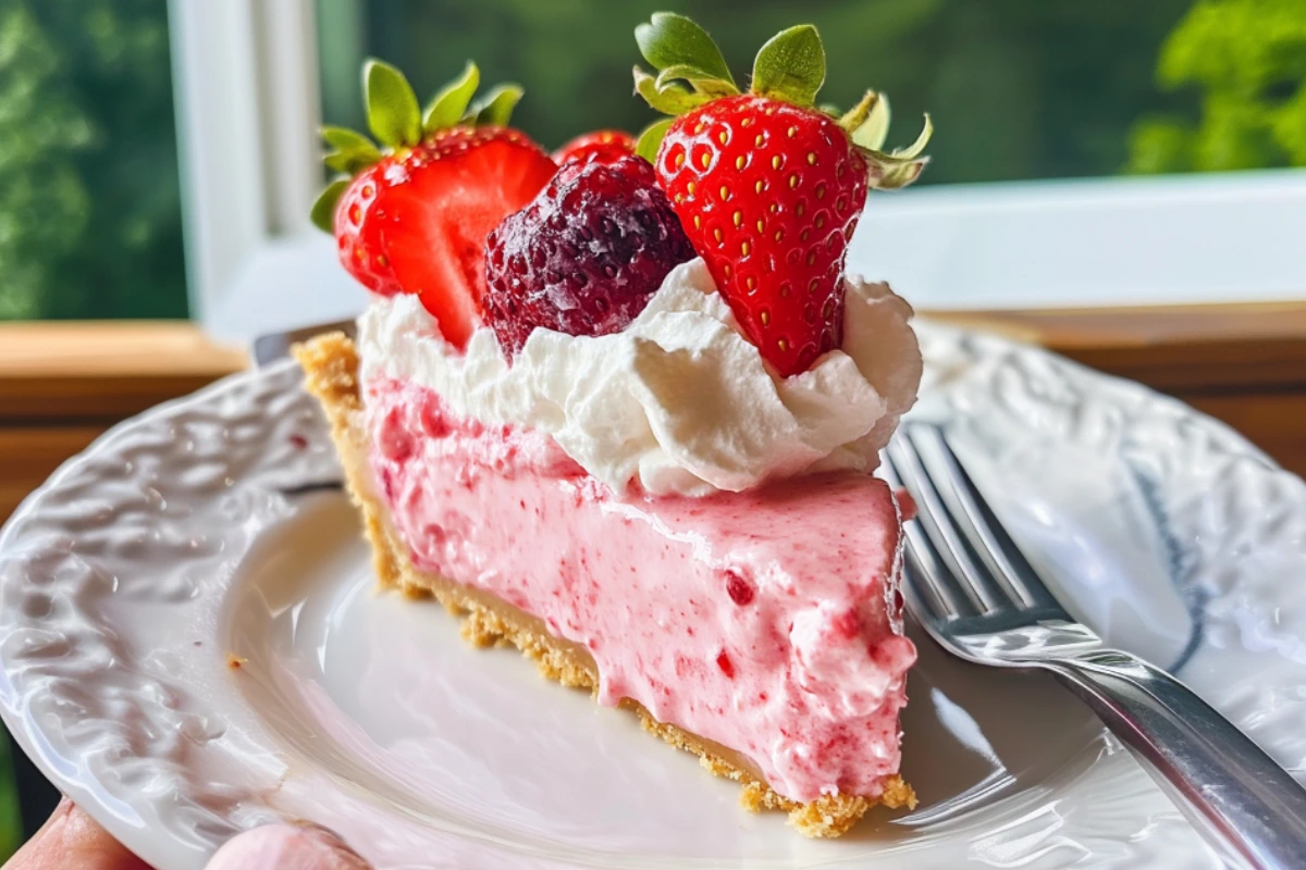 No-Bake Strawberry Cool Whip Pie