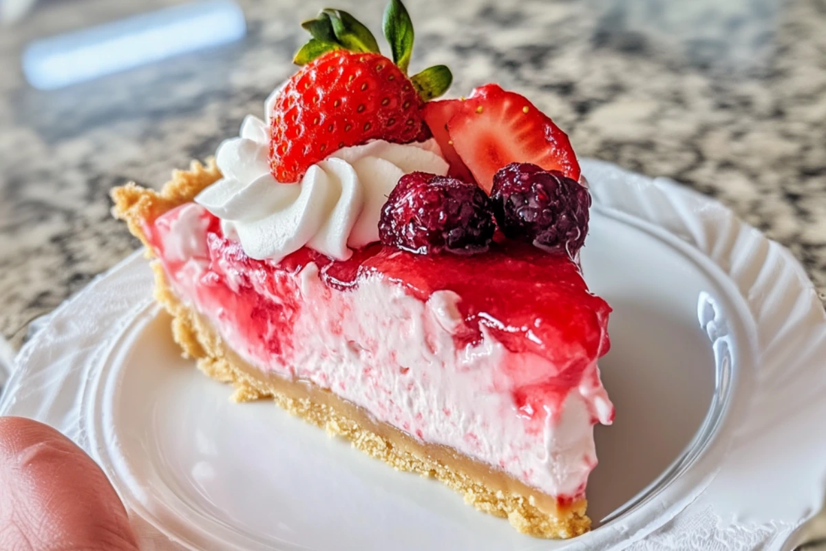 No-Bake Strawberry Cool Whip Pie