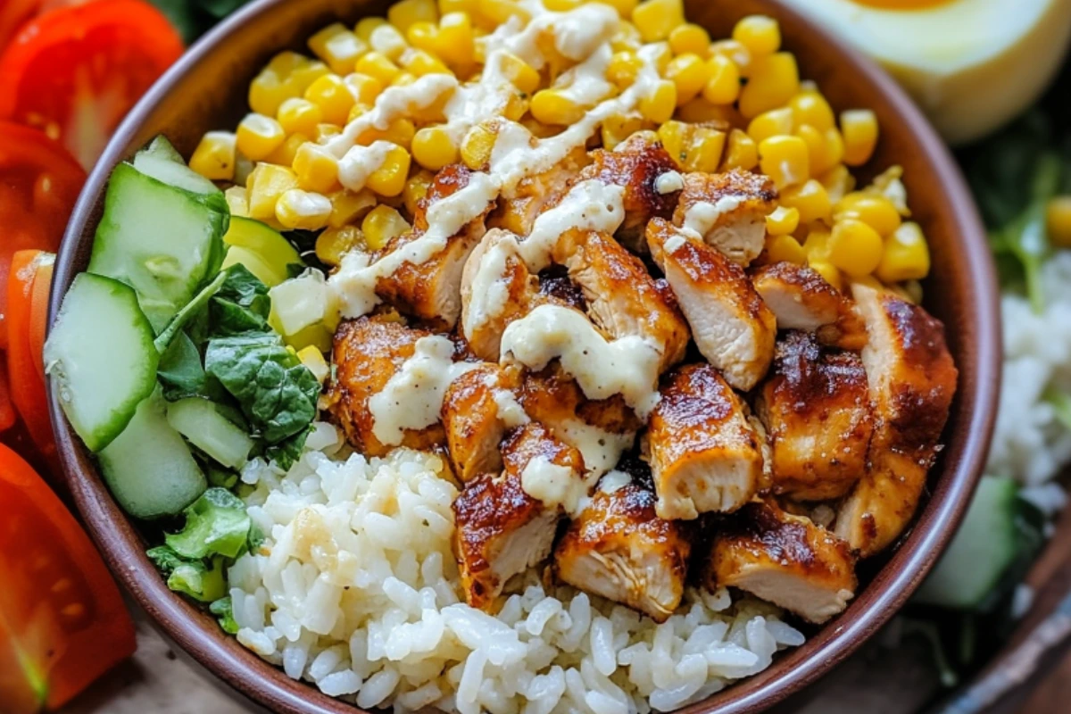 Street Corn Chicken Rice Bowl