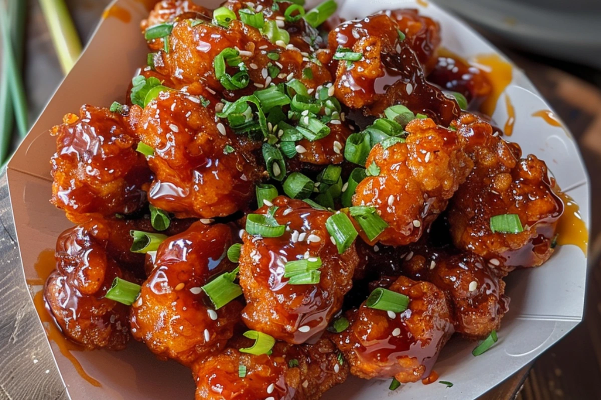 Honey bbq popcorn chicken