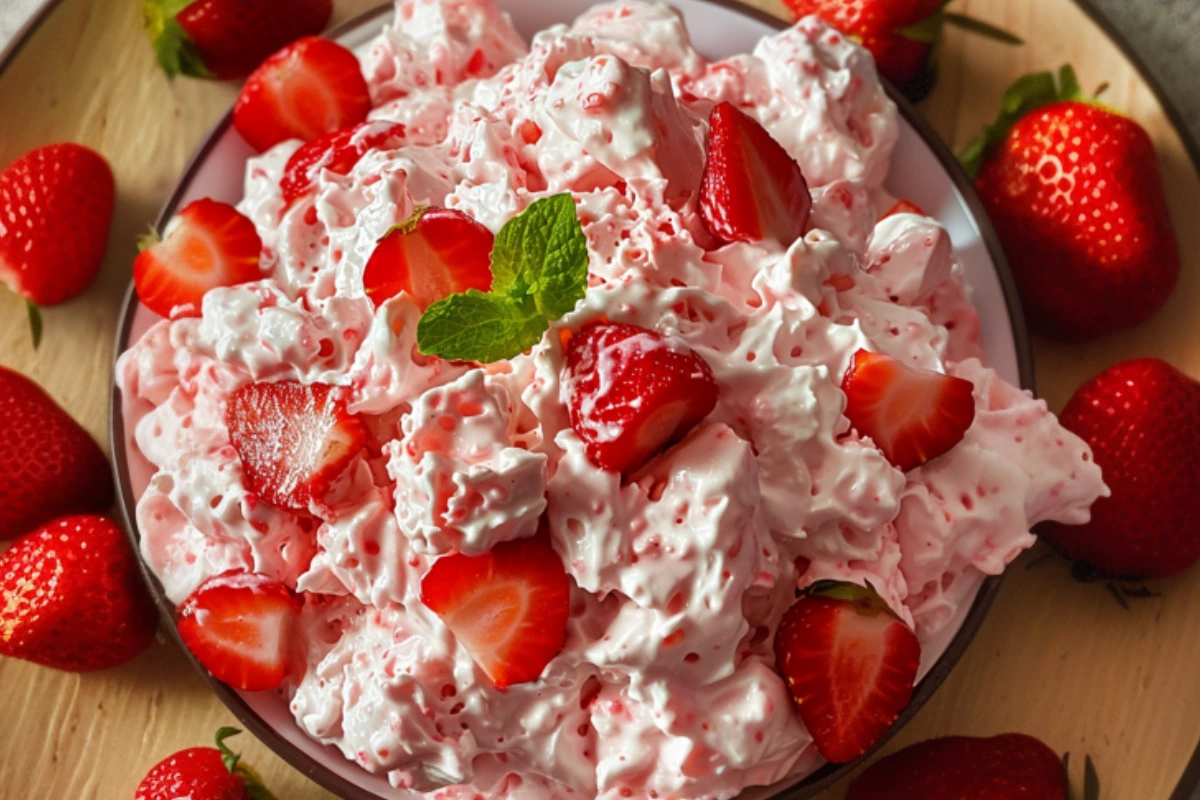 Summer Strawberry Jello Fluff Salad