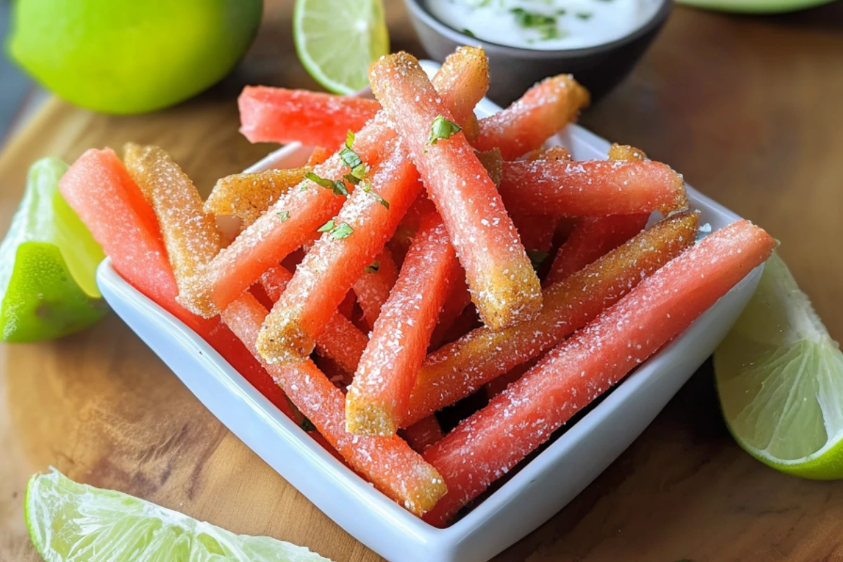 Summer Watermelon Fries with Coconut Lime Dip